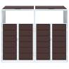 Wheelie Bin Storage for Double Bins Brown - Durable Steel