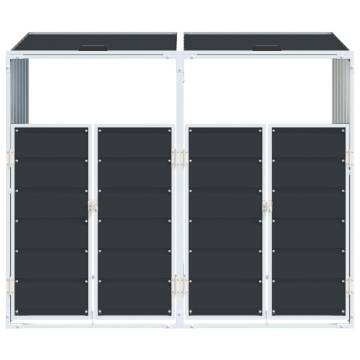 Wheelie Bin Storage for Double Bins - Anthracite Steel | Hipo Market