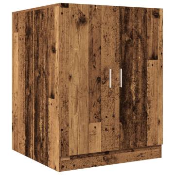 Washing Machine Cabinet - Old Wood, 70.5x71.5x91.5 cm