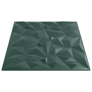 Green Wall Panels - 12 pcs 50x50 cm XPS 3 m² Amethyst Design