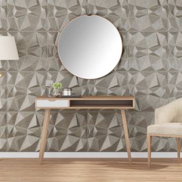 Wall Panels 12 pcs Beton 50x50 cm XPS 3 m² Diamond | HipoMarket