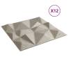 Wall Panels 12 pcs Beton 50x50 cm XPS 3 m² Diamond | HipoMarket