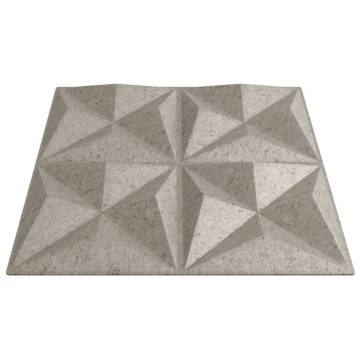 Wall Panels 12 pcs Beton 50x50 cm XPS – Origami Design