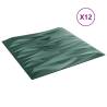 Green Wall Panels 12 pcs 50x50 cm XPS | Stylish Design Feature