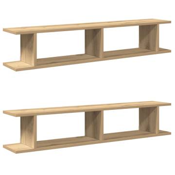 Wall Shelves 2 pcs Artisan Oak - Stylish Storage Solution