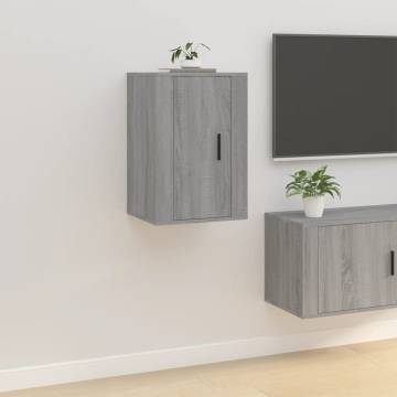 Wall Mounted TV Cabinets 2 pcs Grey Sonoma - Stylish & Practical