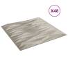 48 pcs Beton Wall Panels - 50x50 cm XPS 12 m² Stone | HipoMarket