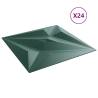 Stylish Green Wall Panels - 24 pcs, 50x50 cm, Star Design