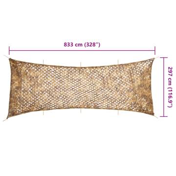 Camouflage Net with Storage Bag - 833x297 cm Sand