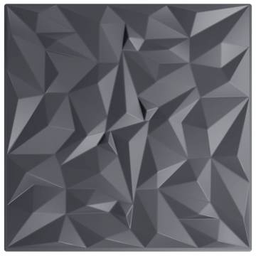 Grey Wall Panels (24 pcs) 50x50 cm XPS | Amethyst Design