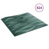 24 pcs Green XPS Wall Panels - 50x50 cm | Stone Design