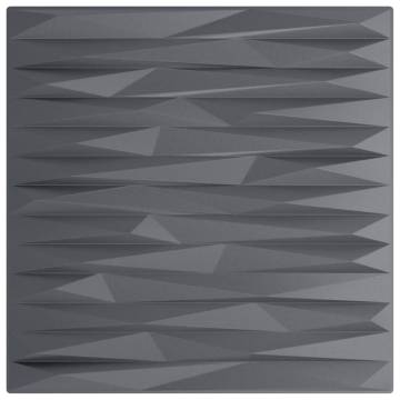 Grey Wall Panels 24 pcs 50x50 cm XPS - Stylish Design Feature