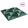 Wall Panels 48 pcs Green 50x50 cm XPS 12 m² Origami