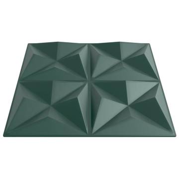 Wall Panels 48 pcs Green 50x50 cm XPS 12 m² Origami