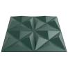 Wall Panels 48 pcs Green 50x50 cm XPS 12 m² Origami