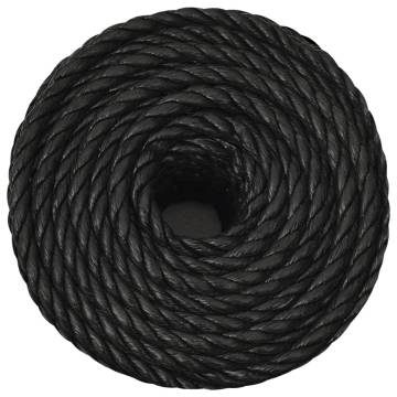 Work Rope Black 14mm 250m - Durable Polypropylene | HipoMarket