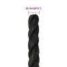 Work Rope Black 16mm 50m Polypropylene - Durable & Versatile