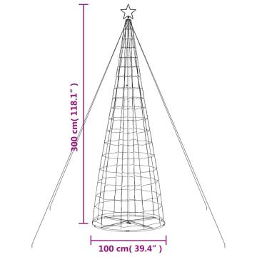 Christmas Tree Light Cone 570 LEDs Warm White 300 cm | HipoMarket