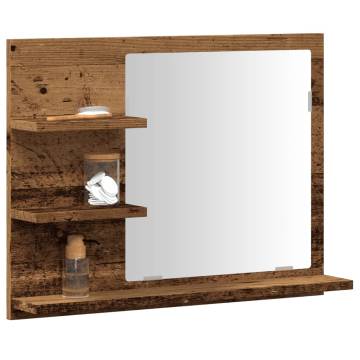 Artisan Oak Bathroom Mirror Cabinet - 60x10.5x45 cm