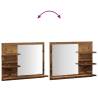 Artisan Oak Bathroom Mirror Cabinet - 60x10.5x45 cm