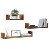  Wall Shelves 3 pcs Old Wood Engineered Wood Colour old wood Size 60 x 15 x 10 cm Quantity in Package 3 Number of Pieces 1 