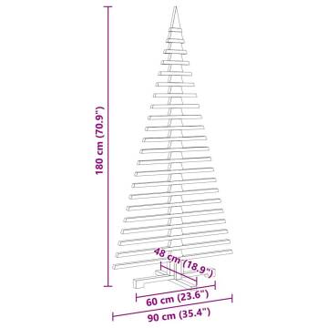 Wooden Christmas Tree 180 cm | Solid Pine Decoration