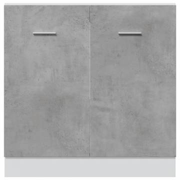 Sink Bottom Cabinet Concrete Grey - Durable & Stylish Storage