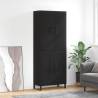 Highboard Black 69.5x34x180 cm Engineered Wood Colour black Quantity in Package 1 Model 2 wood doors 