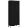 Highboard Black 69.5x34x180 cm - Stylish Storage Solution