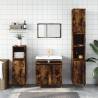  3 Piece Bathroom Cabinet Set Smoked Oak Engineered Wood Colour smoked oak Number of 3 