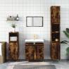  3 Piece Bathroom Furniture Set Smoked Oak Engineered Wood Colour smoked oak Number of 3 