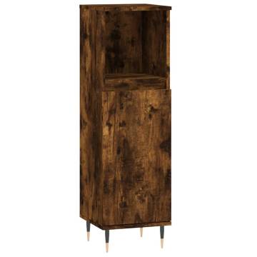 Trendy 3 Piece Bathroom Furniture Set - Smoked Oak