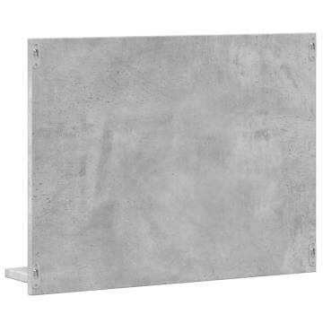 Concrete Grey Bathroom Mirror Cabinet - 60x10.5x45 cm