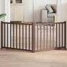  Dog Gate Foldable 2 Panels Brown Oak 160 cm Solid Wood Fir Colour brown oak Size 80 x 60 x 2 cm Quantity in Package 2 