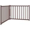 Foldable Dog Gate - 2 Panels Brown Oak | 160 cm Solid Wood