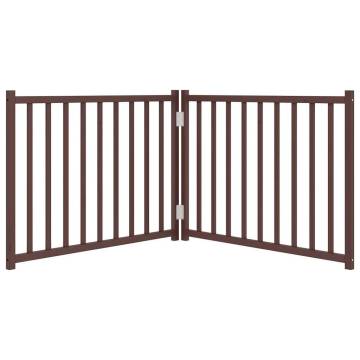 Foldable Dog Gate - 2 Panels Brown Oak | 160 cm Solid Wood