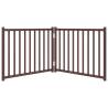 Foldable Dog Gate - 2 Panels Brown Oak | 160 cm Solid Wood