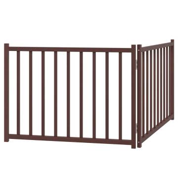 Foldable Dog Gate - 2 Panels Brown Oak | 160 cm Solid Wood