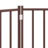 Foldable Dog Gate - 2 Panels Brown Oak | 160 cm Solid Wood