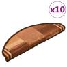 Self-Adhesive Stair Mats - 10 Pcs Brown | Hipomarket