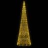 Christmas Tree Light on Flagpole - 1534 LEDs Warm White - 500 cm