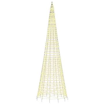 Christmas Tree Light on Flagpole - 1534 LEDs Warm White - 500 cm