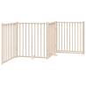 Dog Gate with Door - Foldable 4 Panels 320 cm Solid Wood