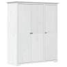 Wardrobe BODO White - Solid Pine Wood 151.5x52x176.5 cm