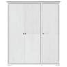 Wardrobe BODO White - Solid Pine Wood 151.5x52x176.5 cm