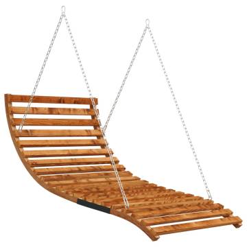 Stylish Swing Bed with Canopy - Solid Spruce Wood & Teak Finish