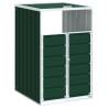 Wheelie Bin Storage for Single Bin - Green Steel 72x81x115 cm