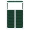 Wheelie Bin Storage for Single Bin - Green Steel 72x81x115 cm