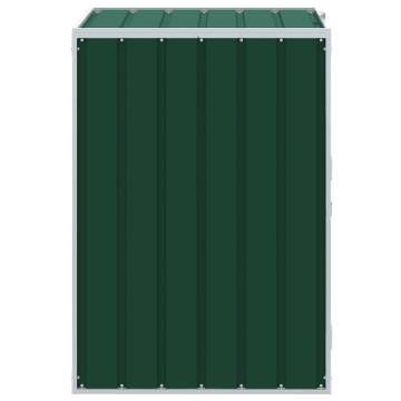 Wheelie Bin Storage for Single Bin - Green Steel 72x81x115 cm