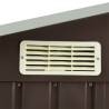 Garden Shed with Rack Brown - 205x130x183 cm Iron Storage